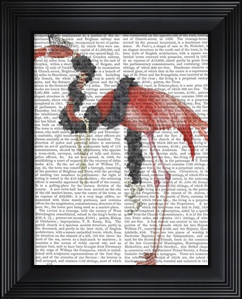 Framed Flamingo and Pearls, Full Print