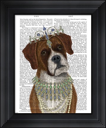 Framed Boxer and Tiara, Portrait Print