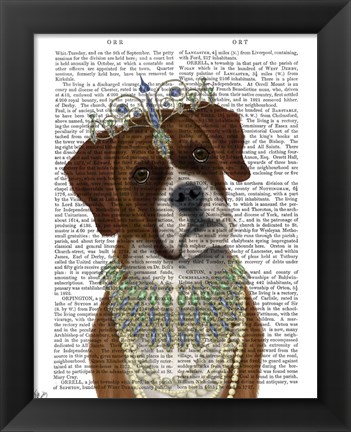 Framed Boxer and Tiara, Portrait Print