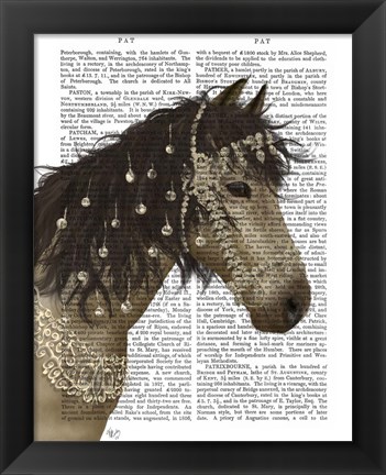 Framed Horse Buckskin with Jewelled Bridle Print