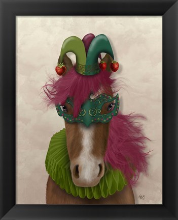 Framed Horse Strawberry Fool Print