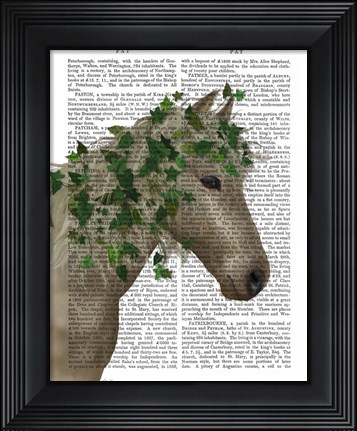 Framed Horse Porcelain with Ivy Print