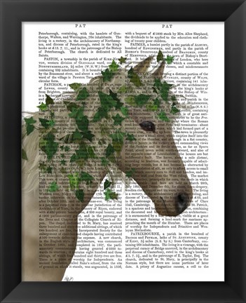 Framed Horse Porcelain with Ivy Print