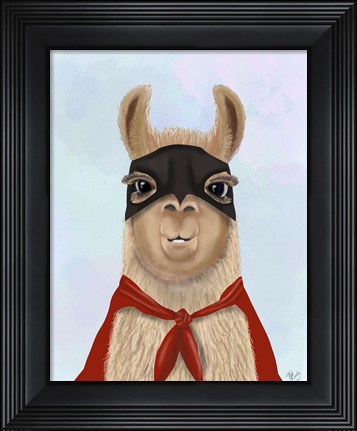 Framed Super Llama Print
