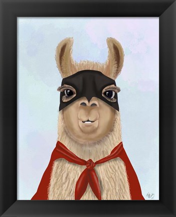 Framed Super Llama Print