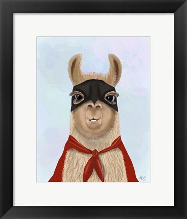 Framed Super Llama Print