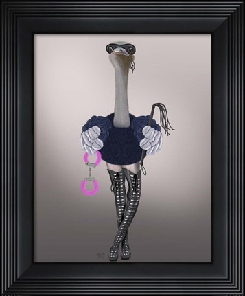Framed Ostrich with Kinky Boots Print