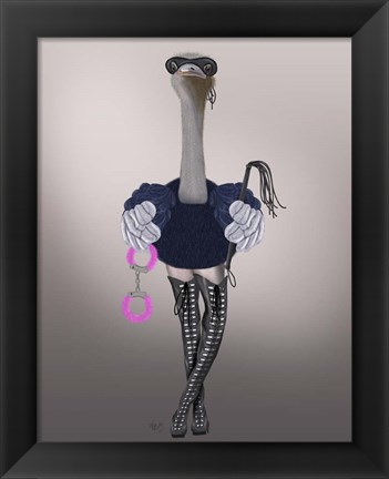 Framed Ostrich with Kinky Boots Print