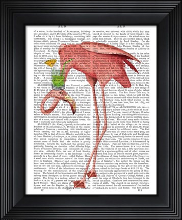Framed Flamingo and Cocktail 1 Print