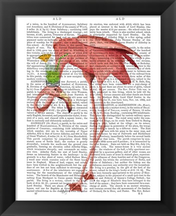 Framed Flamingo and Cocktail 1 Print