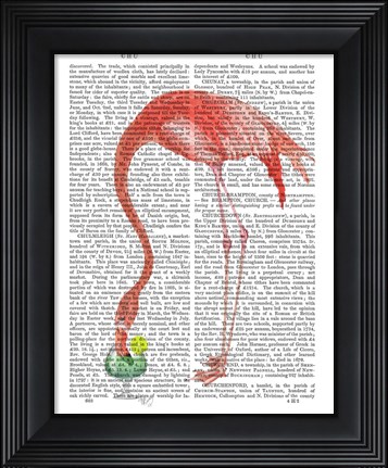 Framed Flamingo and Cocktail 2 Print