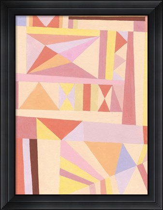 Framed Blush Structure I Print