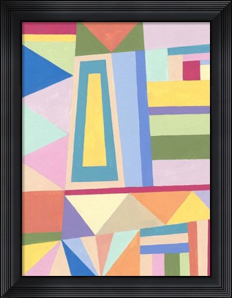 Framed Confetti Structure I Print
