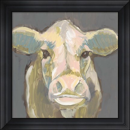 Framed Blush Faced Cow I Print