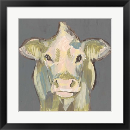 Framed Blush Faced Cow II Print