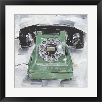 Framed Retro Phone III Print