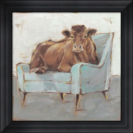 Framed Moo-ving In IV Print