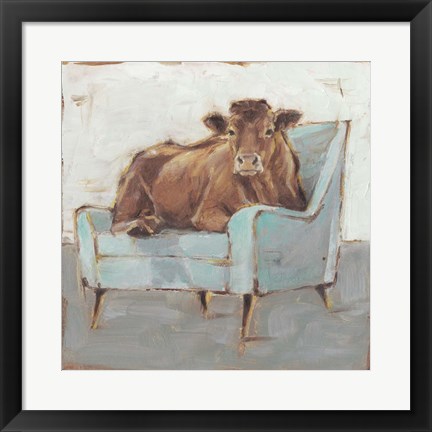 Framed Moo-ving In IV Print