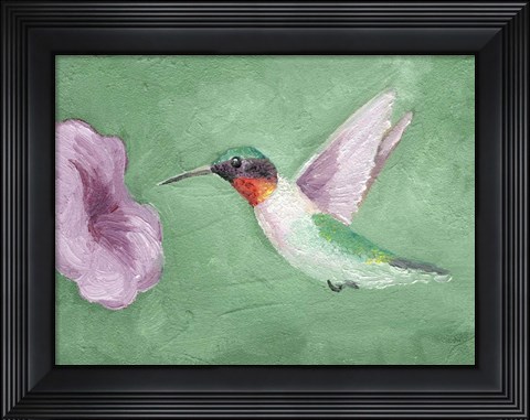 Framed Fresco Hummingbird II Print