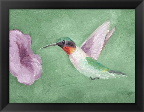 Framed Fresco Hummingbird II Print