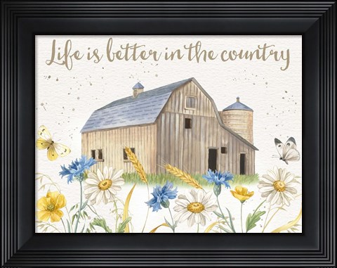 Framed Nostalgic Farm I Print