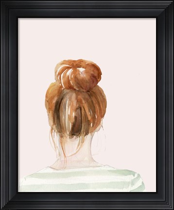Framed Top Knot Sailor Stripes II Print