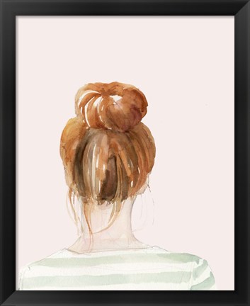 Framed Top Knot Sailor Stripes II Print