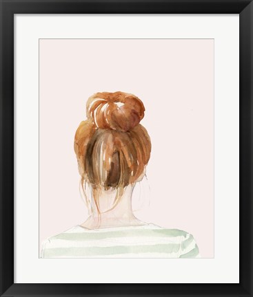 Framed Top Knot Sailor Stripes II Print