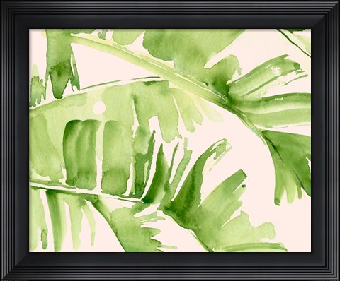 Framed Peachy Palms I Print