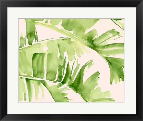 Framed Peachy Palms I Print