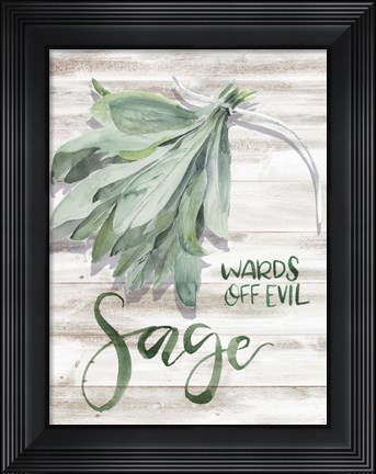 Framed Green Witch III Print