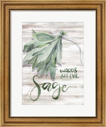 Framed Green Witch III Print
