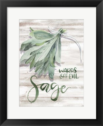 Framed Green Witch III Print