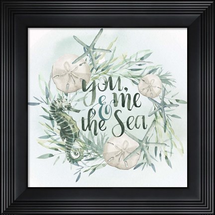 Framed Drawn to the Sea I Print