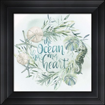 Framed Drawn to the Sea II Print