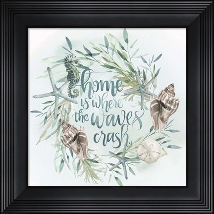 Framed Drawn to the Sea III Print