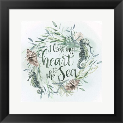 Framed Drawn to the Sea IV Print