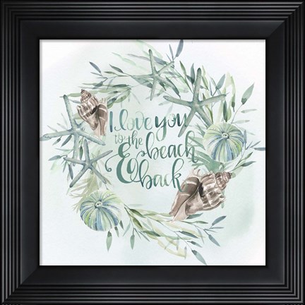 Framed Drawn to the Sea V Print