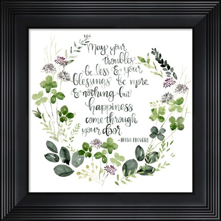 Framed Clover Saying II Print