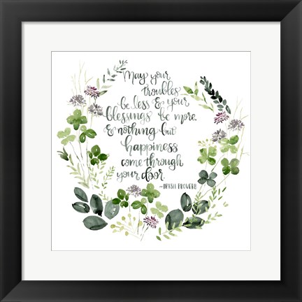 Framed Clover Saying II Print