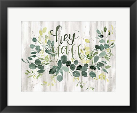 Framed Welcome Wreath III Print