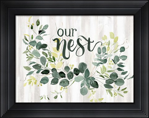 Framed Welcome Wreath IV Print