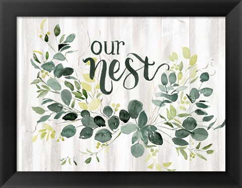 Framed Welcome Wreath IV Print