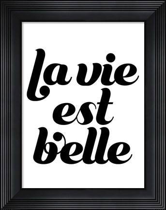 Framed La Vie III Print