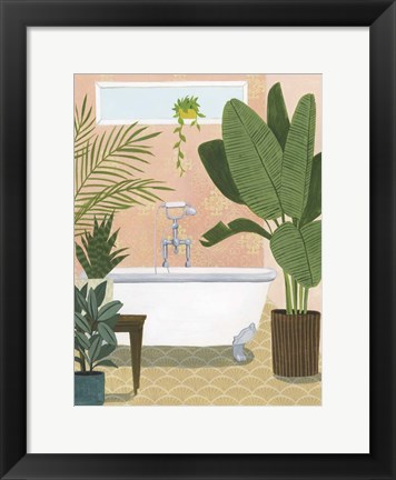 Framed Bathtub Oasis I Print