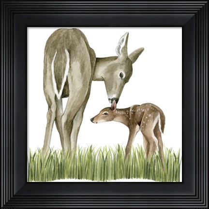 Framed Woodland Babes II Print