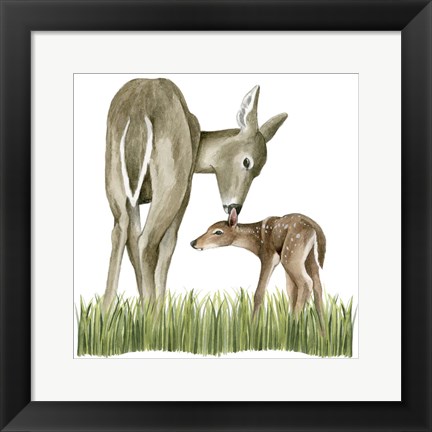 Framed Woodland Babes II Print