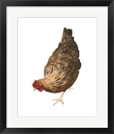 Framed Autumn Chicken II Print