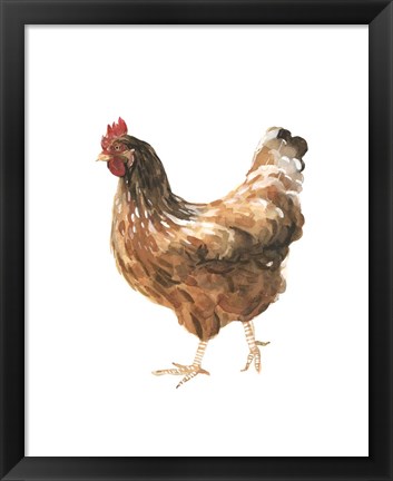 Framed Autumn Chicken IV Print