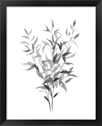 Framed Paynes Grey Botanicals I Print
